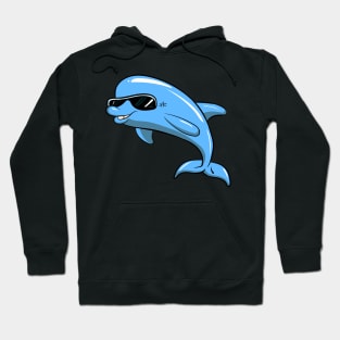 Rad Dolphin cartoon comic art design Hoodie